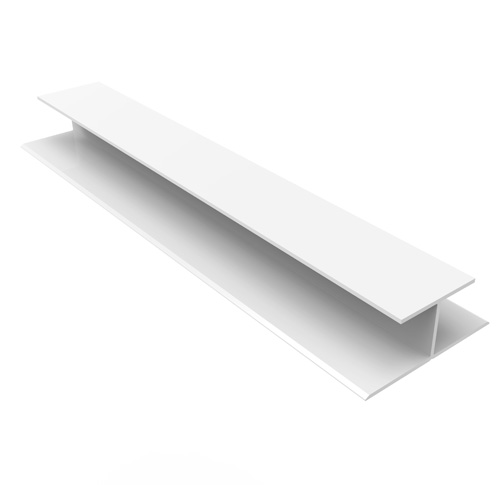 Slatwall H-trim connects between each column of panels